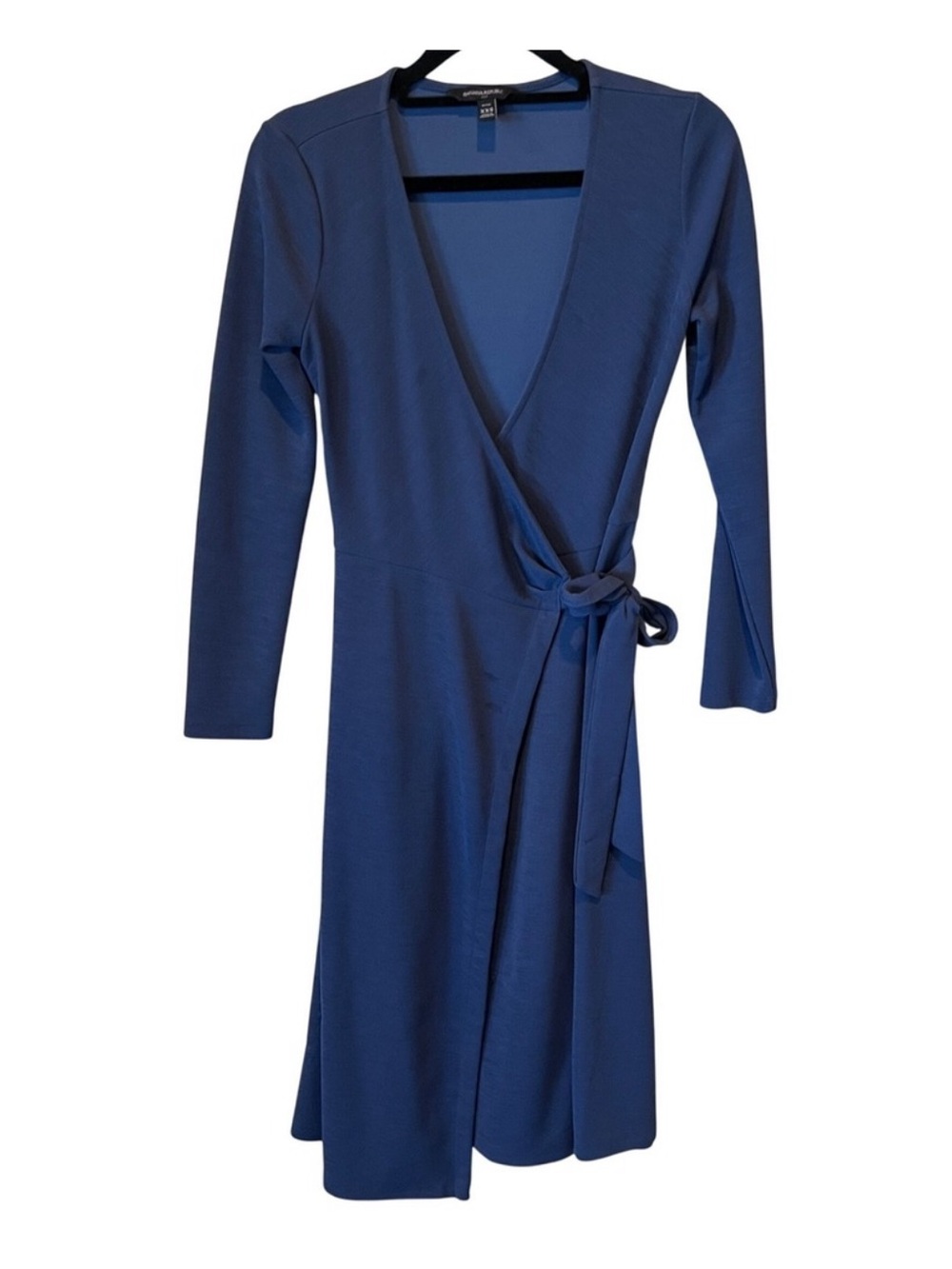 Banana Republic True Wrap Midi Blue Dress, Small Petite